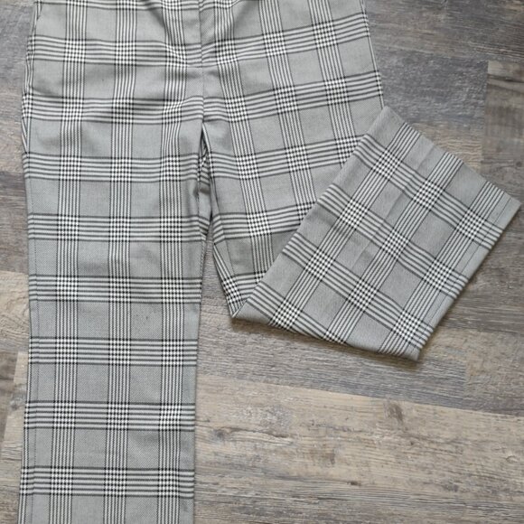 Ann Taylor Black & White Plaid-Block Pants Size 10 - Picture 1 of 7